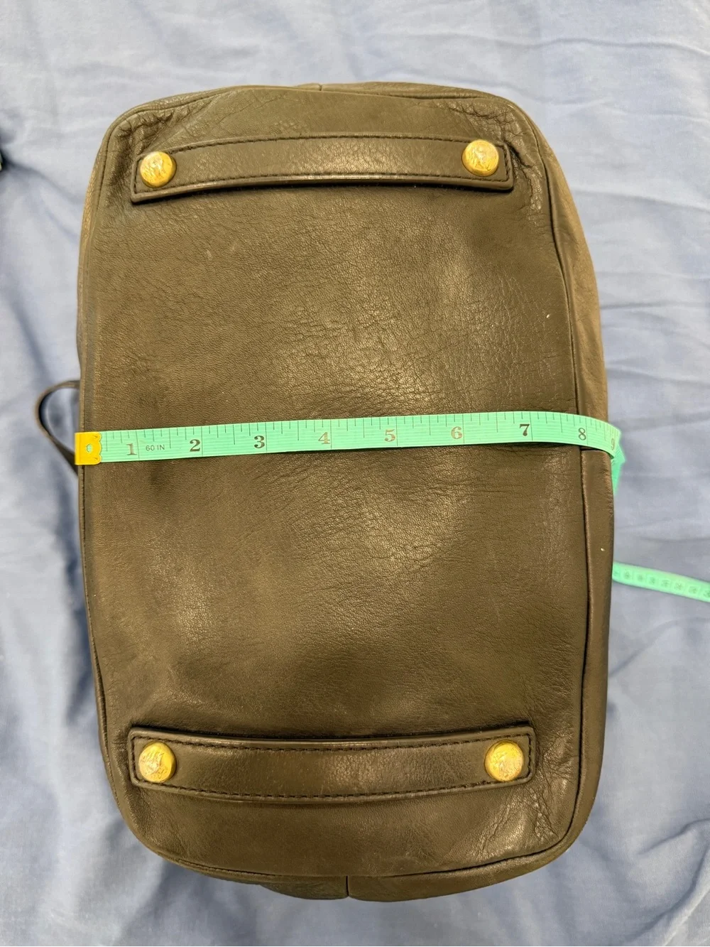 J. Crew Black Leather Tote with Gold Hardware